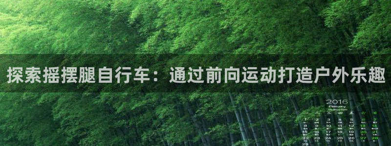 尊龙凯时人生就是博|探索摇摆腿自行车:通过前向运动打造户外乐趣(图1) 尊龙凯时人生就是博